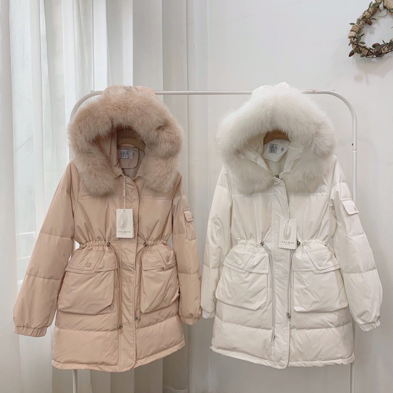 Áo khoác phao lông vũ dáng lỡ