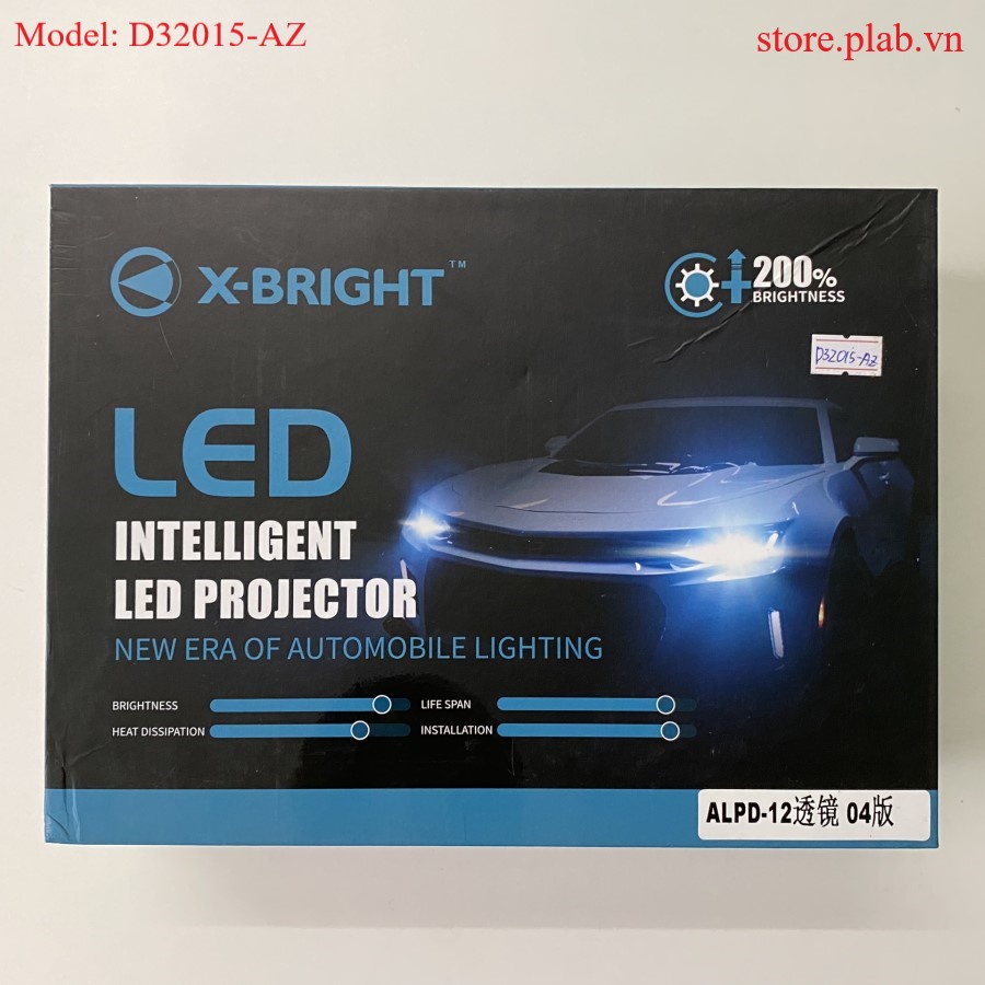 Đèn bi cầu LED ô tô 3 inch công suất 54W 55W cos pha 6000K X-BRIGHT OEM