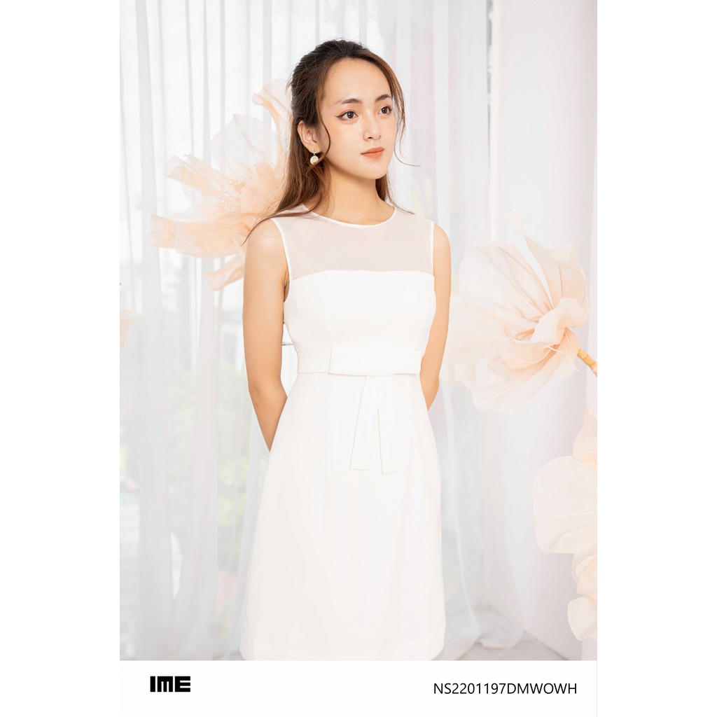 Đầm trắng phối tơ NS2201197DMWOWH