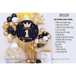 Set bóng sinh nhật kèm baner