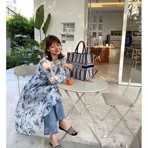 Đầm Hai Dây Hở Lưng Màu Nhuộm Thời Trang Mùa Hè Mới 2022