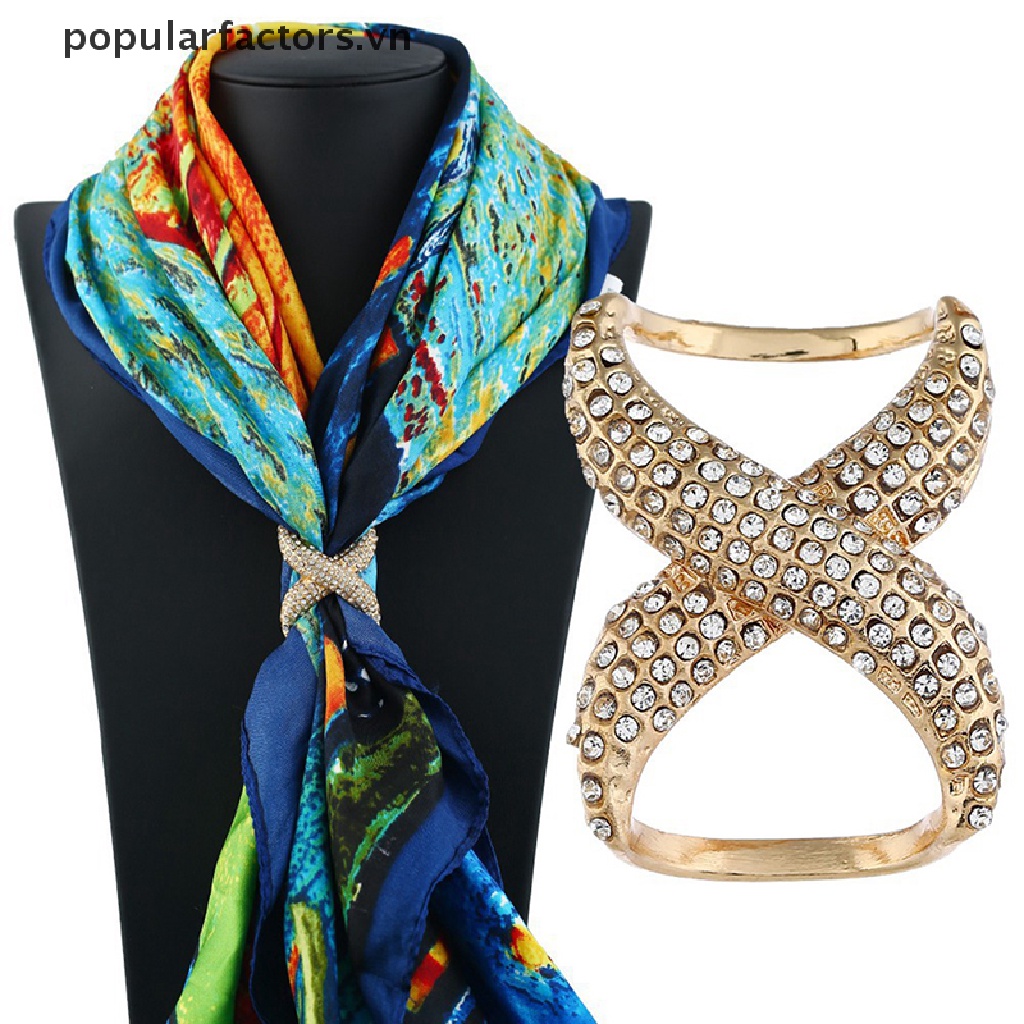 Ghim Cài Khăn Choàng Đính Pha Lê Sang Trọng