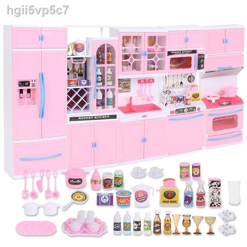 [bán chạy]Nhà bếp mini Hello Kitty Đồ chơi Mô phỏng cho trẻ em Tủ rượu lạnh Nấu ăn Ngày thiếu nhi Quà tặng cô gái