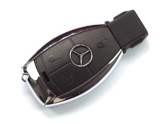 Bao da kèm móc khoá Thông Smart key  Mercedes  3 nút