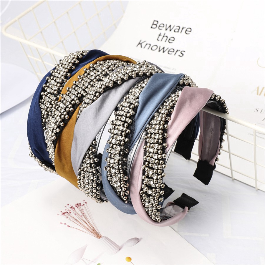 Băng đô cài tóc đính hạt phong cách Hàn Quốc thời trang cho nữ