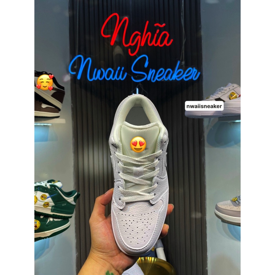 Giày Thể Thao Nam Nữ Sneaker JD Full Trắng Lai Au