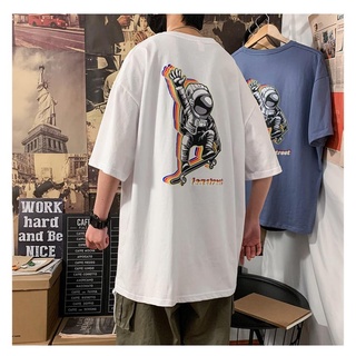 Áo Thun Nam Nữ Form Rộng Tay Lỡ Local brand Phi Hành Gia Freesize Street wear Phong Cách Chất Cotton AN120