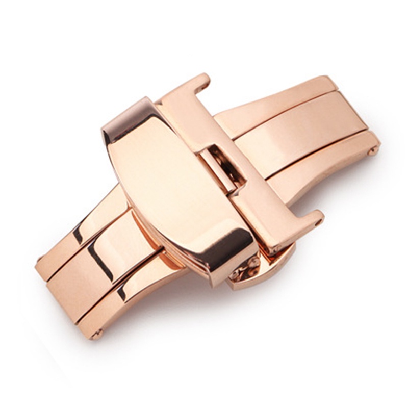 Khóa Bướm Bằng Thép Không Gỉ Đánh Bóng Cho Dây Đồng Hồ 16mm 20mm 22mm 24mm 10 / 12 / 14mm