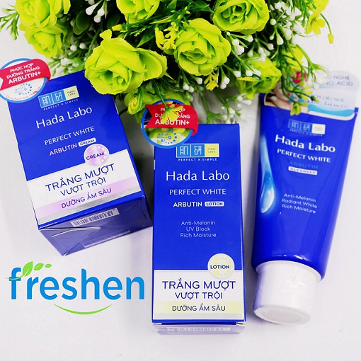 ✅ (CHÍNH HÃNG) Bộ Sản Phẩm Dưỡng Trắng Da Tối Ưu Hada Labo Perfect White