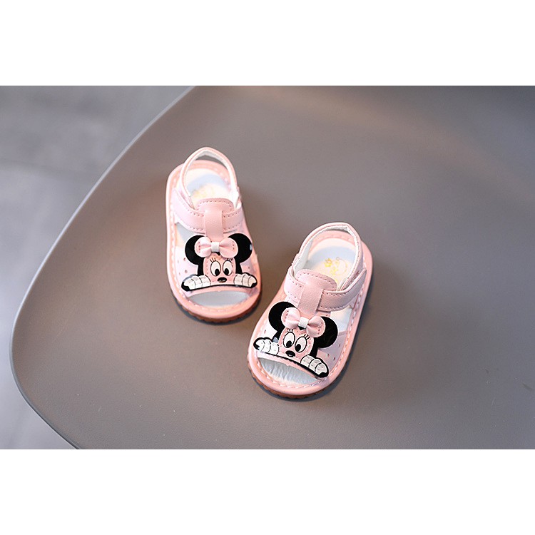 sandal tập đi bé gái size 16-20 mickey. hở mũi đáng yêu