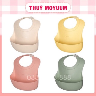 Yếm máng ăn dặm Silicon Moyuum cao cấp cho bé