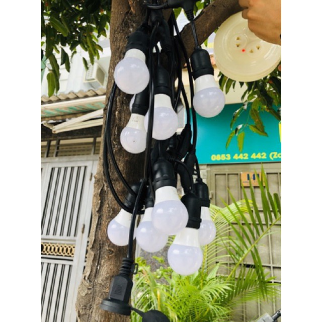 Đèn dây ngoài trời 5M 10 đui
