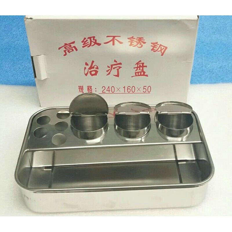 BỘ KHAY INOX ĐỰNG DỤNG CỤ Y TẾ, ĐỒ PHUN SĂM SPA