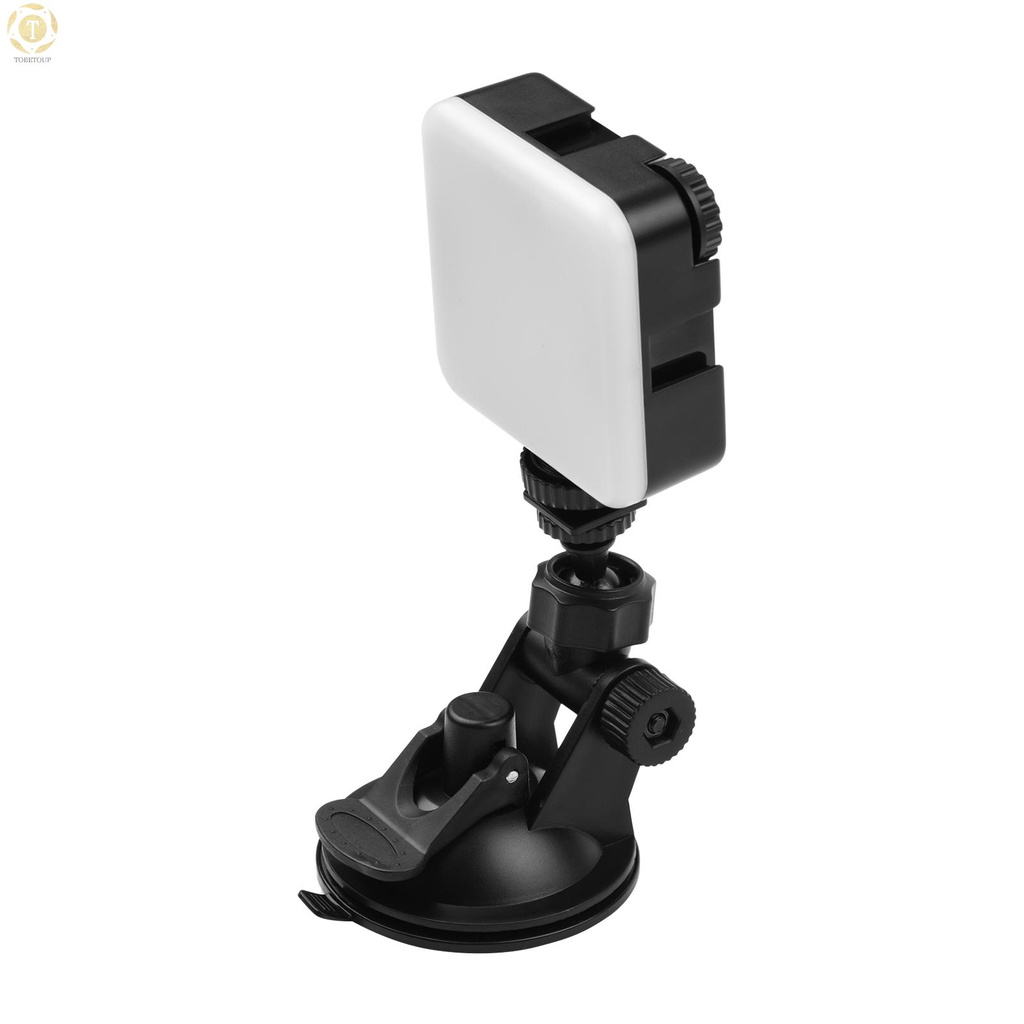 Shipped within 12 hours】 Andoer Video RGB Lighting Kit 6W Mini Bi-color Vlog LED Light 2500K-6500K Dimmable with 3 Cold Shoes + Suction Cup Mount for Video Conference Live Stream Makeup Professional Photography Commercial Photography Photography Lam [TO]