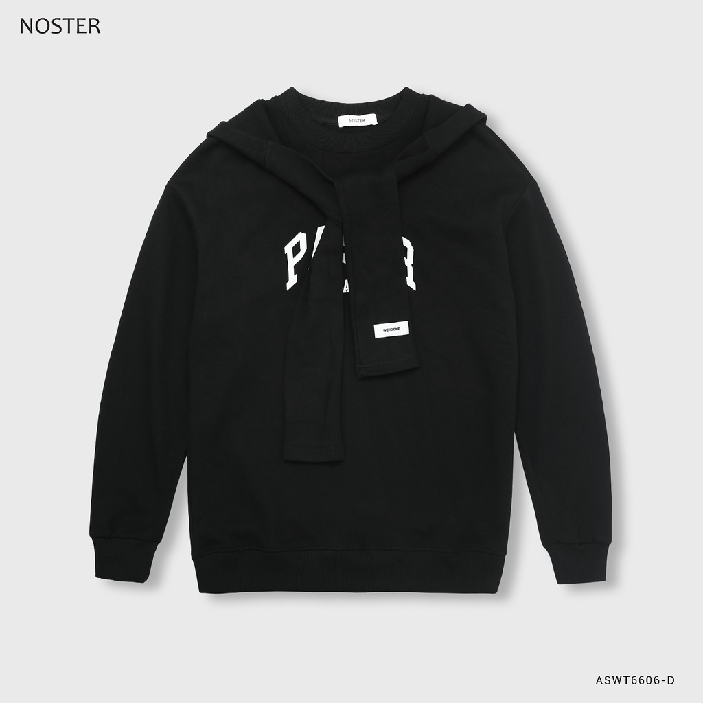 Áo sweater Pasir phối khăn cổ, phom dáng đẹp, thương hiệu Noster mã ASWT6606