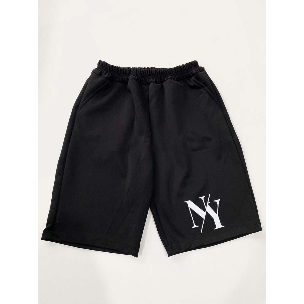 QUẦN Short NY New York MLB Nam Nữ, chất vải Poly 2 da, quần đùi thun thể thao, cộc ngắn form rộng unisex kkimshop