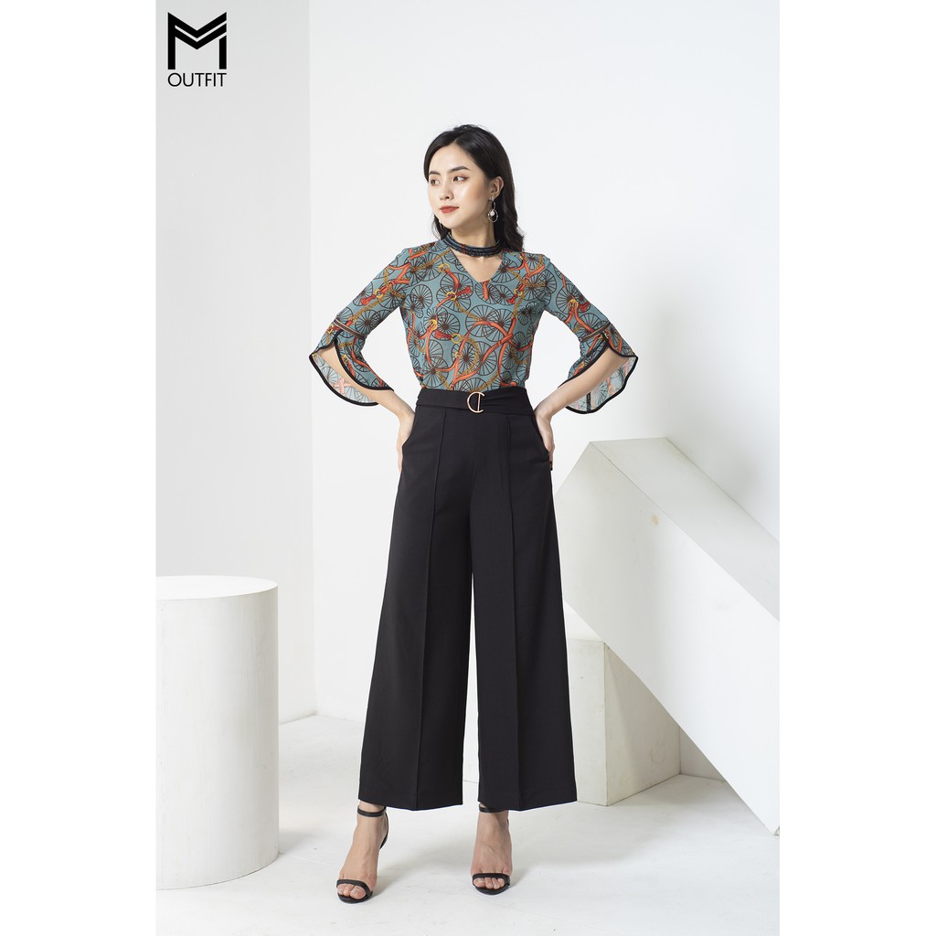 Quần suông kèm đai MMOutfit Q1119252 | BigBuy360 - bigbuy360.vn