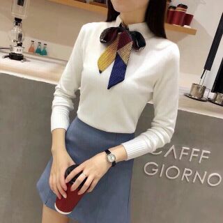 Áo len cổ sơ mi