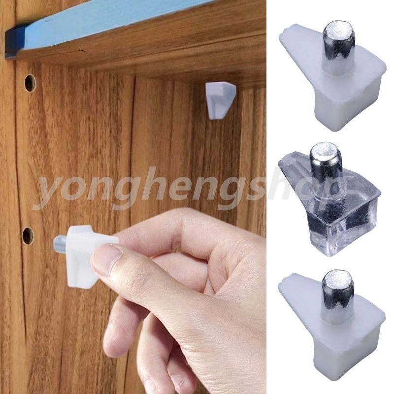 Set 20 đinh tán kèm giá đỡ bằng kim loại đa năng dễ lắp đặt cho kệ gỗ