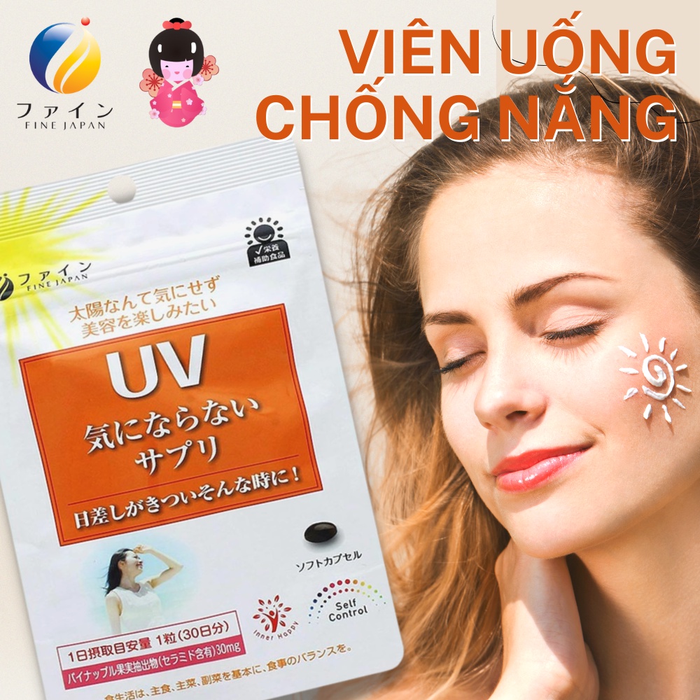 Viên uống chống nắng UV Fine (30 viên) Nhật Bản - Chống nắng sinh học