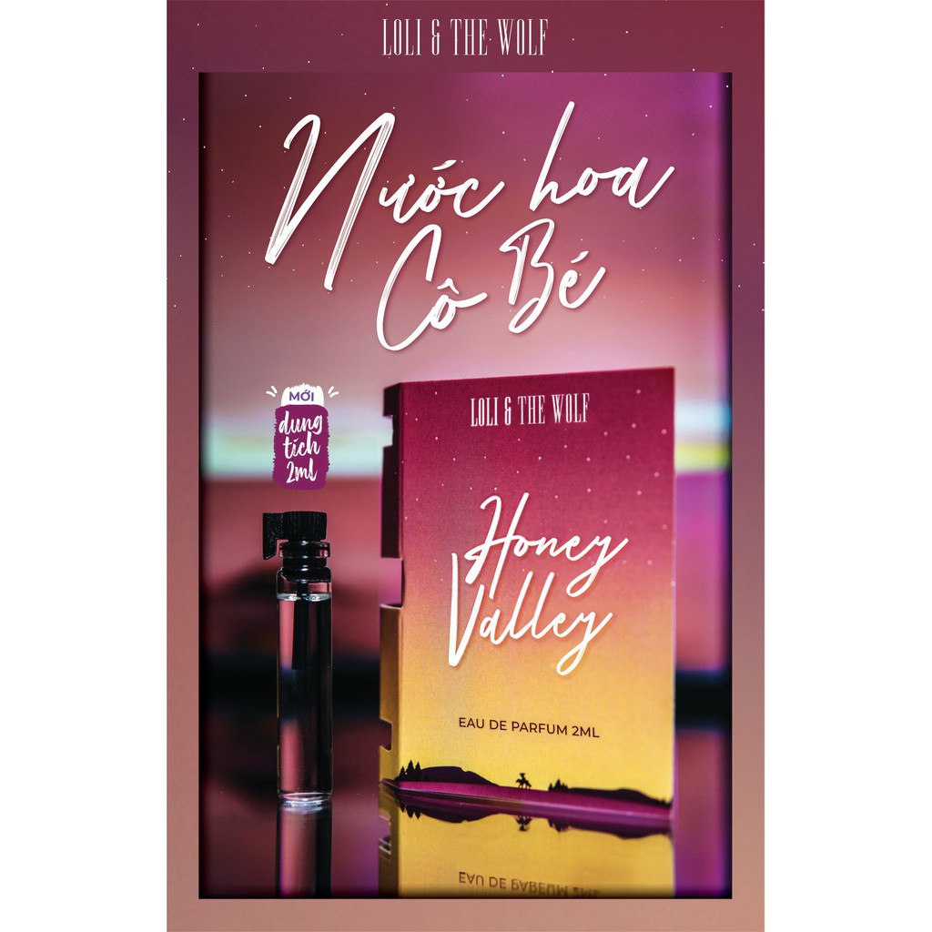 Nước hoa vùng kín nữ Honey Valley Eau De Parfum - Nước hoa mini chai 2ml nhỏ gọn tiện lợi - LOLI & THE WOLF