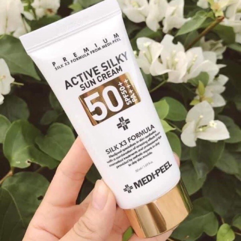 Kem chống nắng MEDI PEEL Active Silky Sun Cream SPF 50 căng bóng da, chống nắng tuyệt đỉnh - HONGS KOREA