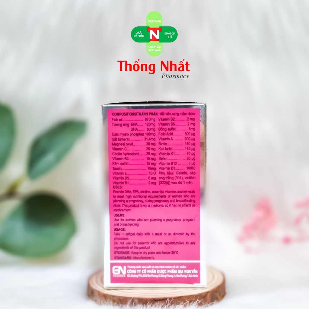 [CHÍNH HÃNG] - VIÊN UỐNG PRE IQ BỔ SUNG SẮT CHO BÀ BẦU (HỘP 30V)