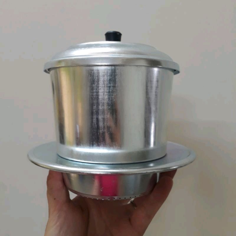 Phin cồ nhôm / inox pha cà phê lớn big size - Pha 150gr bột được 400ml cốt cà phê