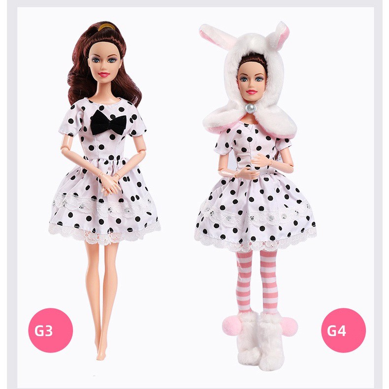 Đầm thời trang xinh xắn đáng yêu cho búp bê Barbie 30cm