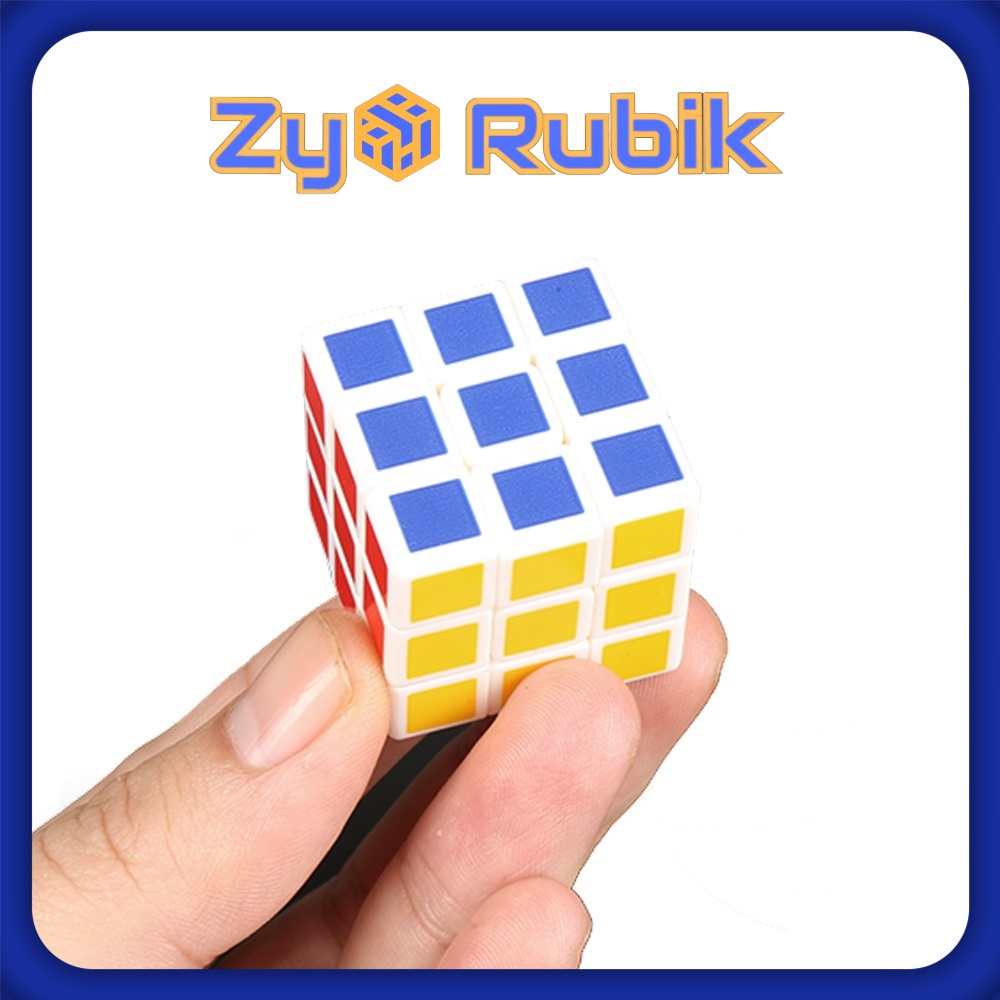 Rubik 3x3 QiYi mini 3cm Stickerless không viền - ZyO Rubik