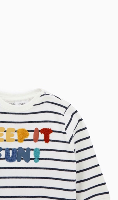 Bộ nỉ Zara Keep It Fun 1-5Y (có ảnh thật)