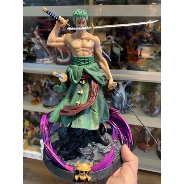 Mô hình one piece nhân vật Zoro có 2 đầu thay thế ss4 28cm