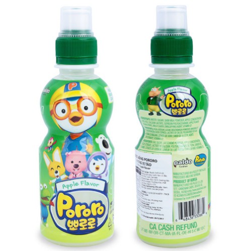 (Date 2022) Nước Pororo Hàn Quốc 235ml 5 vị: Dâu/Táo/Việt quất/Sữa/Trái cây nhiệt đới