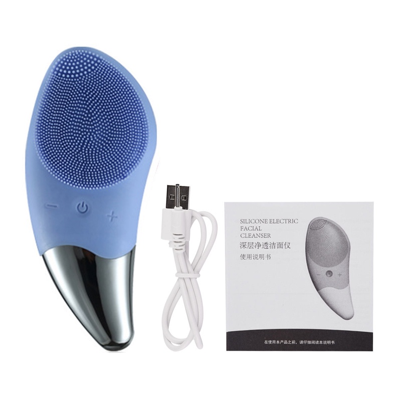 [Hàng mới về] Máy rửa mặt silicone mini làm sạch sâu lỗ chân lông tiện dụng