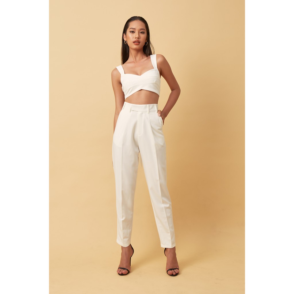 Quần form đứng cá tính lưng cao mặc chất liệu mát mịn dày dặn DIGNITY PANTS- ELE