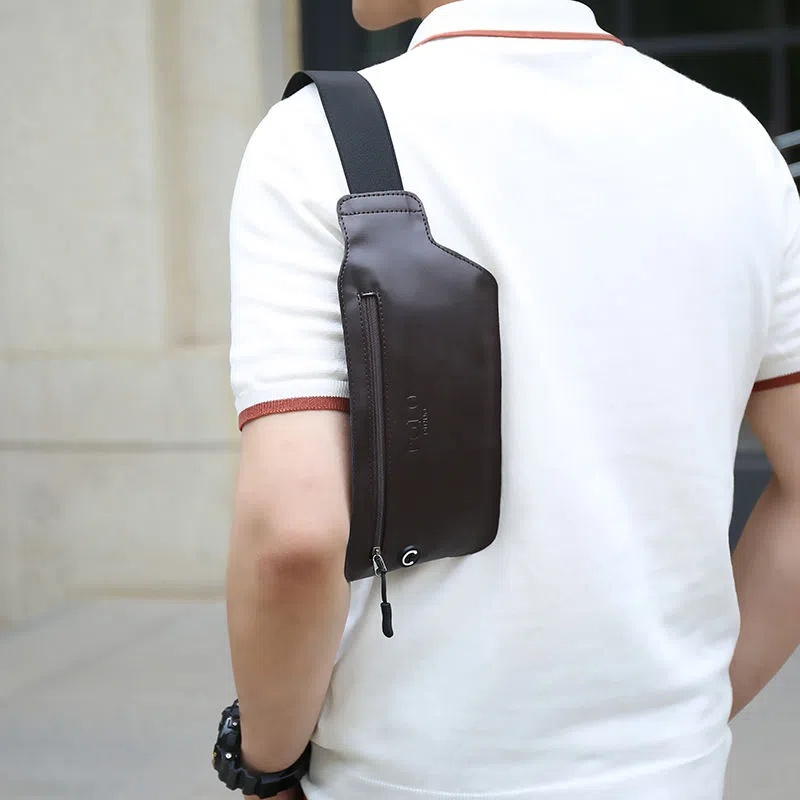 Túi Da pu Đeo Chéo Ngực Đựng Điện Thoại Thời Trang Cho Nam ko129