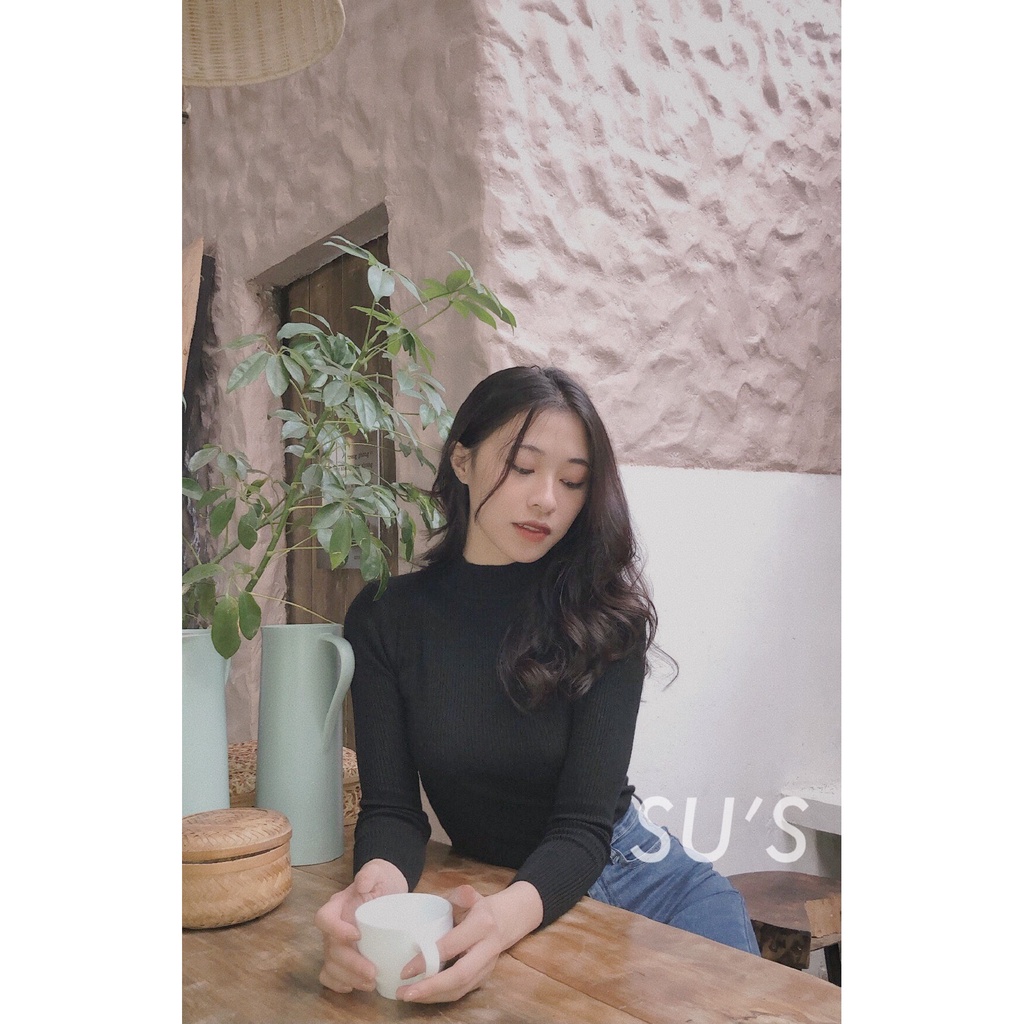 Áo len tăm cổ 3cm dáng body A1966 SUSTORE