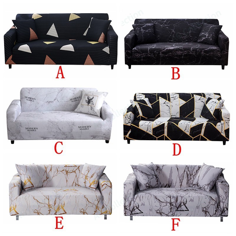 Áo bọc ghế sofa 1/2/3/4 người ngồi vải polyester co giãn có thể tháo rời họa tiết hoa cương 10 màu tùy chọn