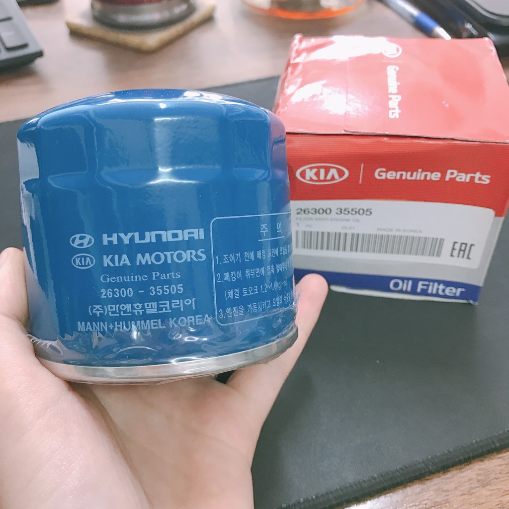 Lọc dầu , lọc nhớt Forte , Cerato , Accent , Elantra , K3 , Tucson ( CHÍNH HÃNG ) MSP: 26300-35505