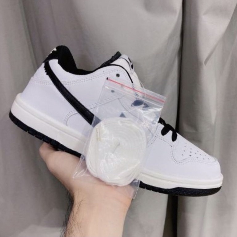 Giày Thể Thao Nam Nữ SB Dunk Low White Black Trắng Đen Full Box