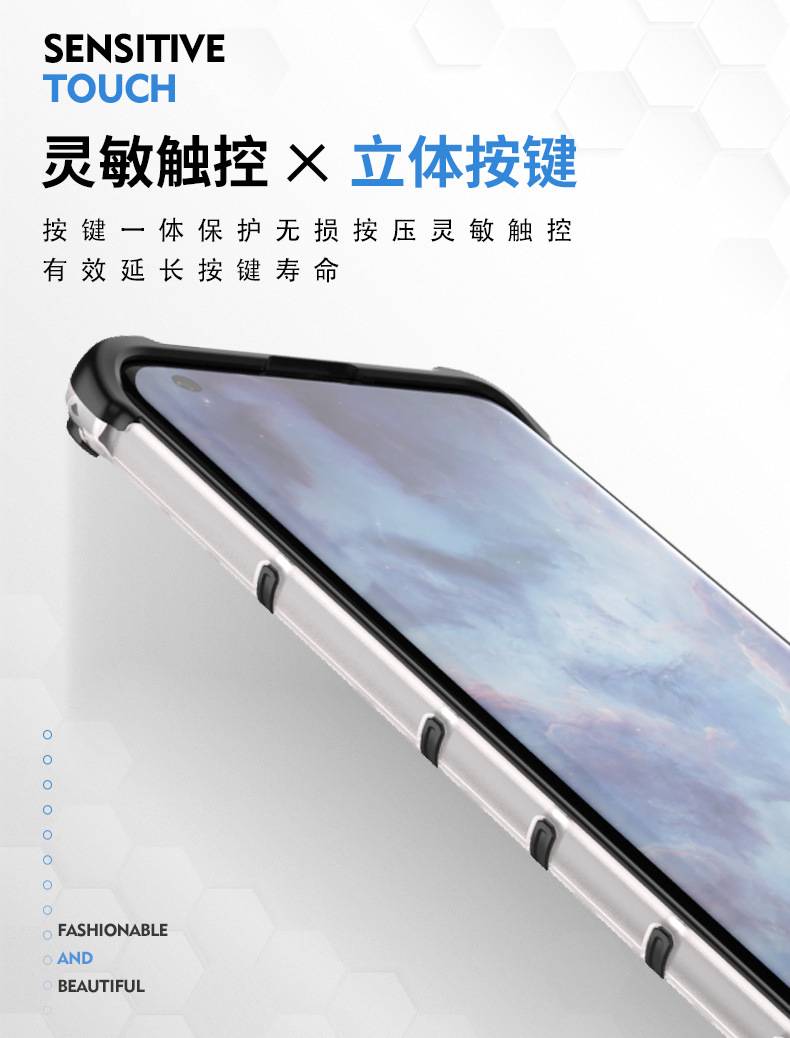 Ốp lưng mới cho Redmi Poco X3 NFC 9C 9A 9 10X Note9 Pro 9s Honeycomb Mái nhà Túi khí chéo uy tín Trường hợp trong suốt uy tín