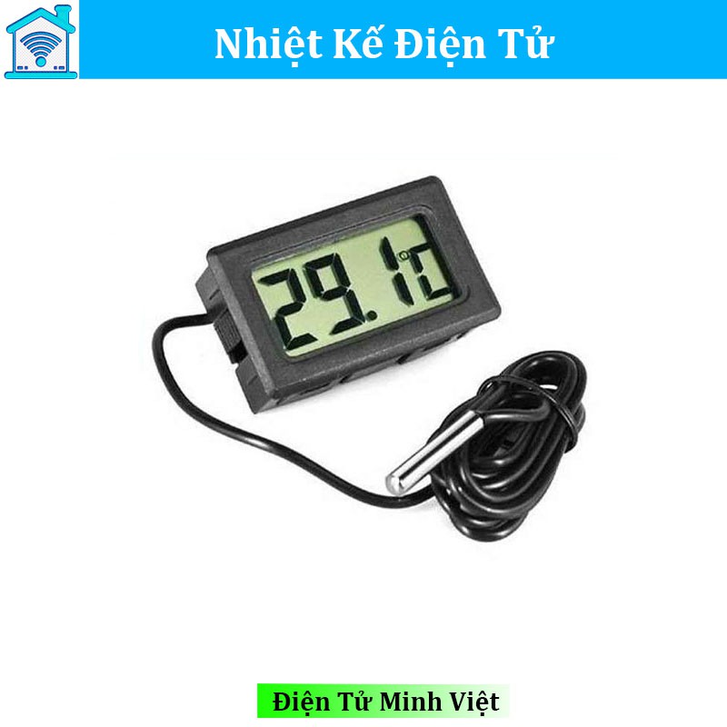 Nhiệt Kế Điện Tử Có Đầu Dò 1M Ẩm Kế Mini Đã Có Pin