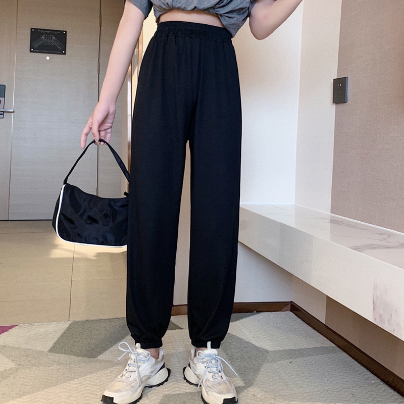 SUXI Quần Dài Lưng Cao Ôm Dáng Thời Trang Mùa Hè Hàn Quốc