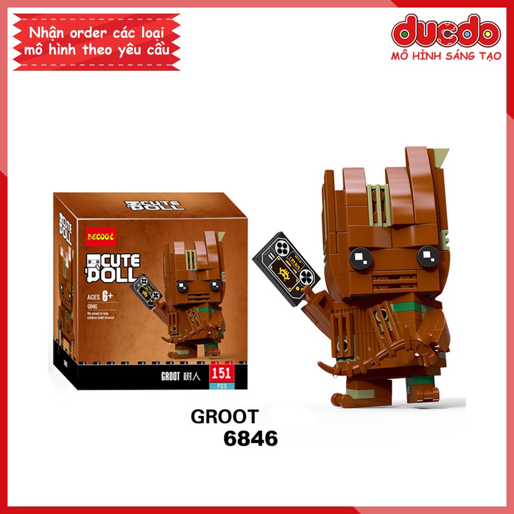 Brick Headz các siêu anh hùng Iron Man, Thanos - Đồ chơi Lắp ghép Mini Minifigures DECOOL 6841-6846 BrickHeadz