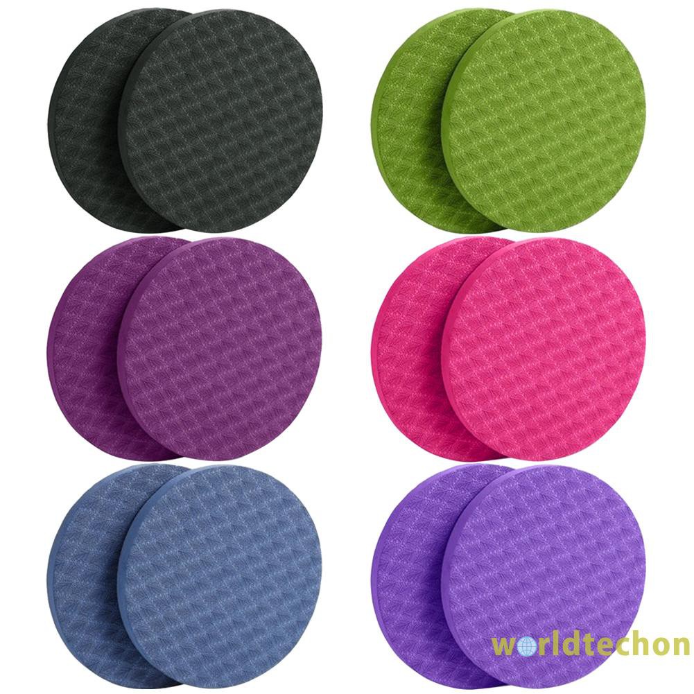READY STOCK 1 Pair Plank Workout Round Knee Pad Fitness Protective Anti-slip Yoga Mats