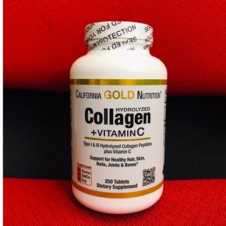 Collagen california gold hydrolyzed collagen peptides + vitamin c type i & - ảnh sản phẩm 3