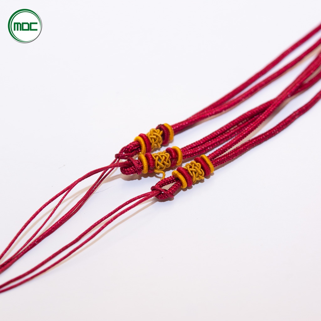 Dây đeo cổ Happy may mắn phối vàng (màu đỏ)