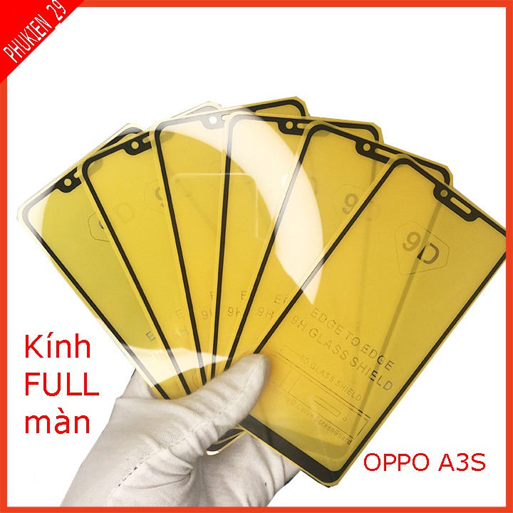 Cường lực FULL màn OPPO A7,F7,F9,F11,F11 PRO,A3S,A5S,A1K,F1S Tặng kèm giấy lau kính khô và ướt Educase86