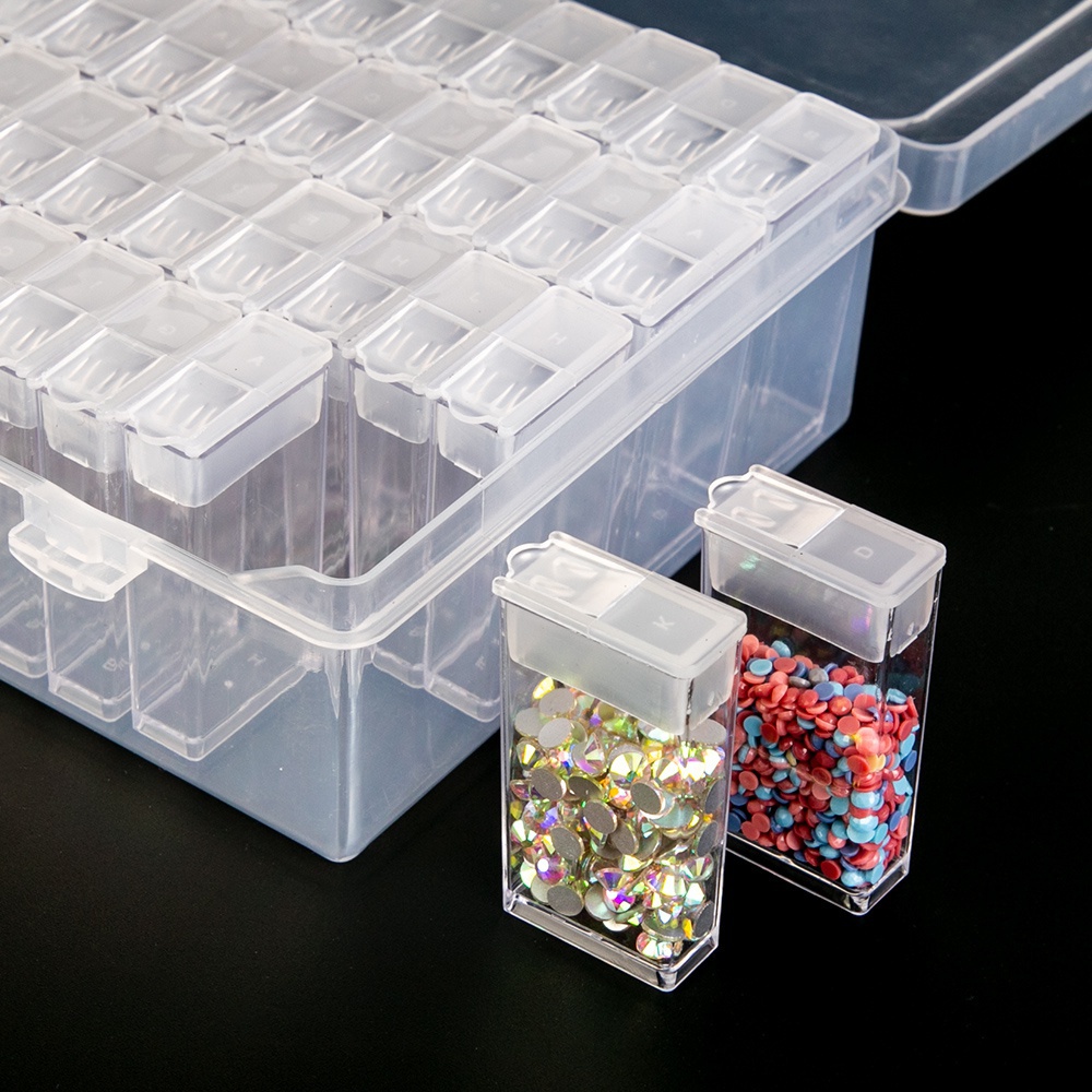 Hộp Đựng Đá 64 / 42 / 24 / 12 / 6 Ngăn Dùng Làm Tranh Đính Đá