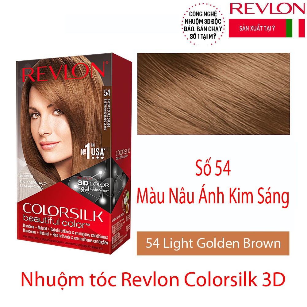 Thuốc nhuộm tóRevlon Colorsilk số 54 (Light Golden Brown)